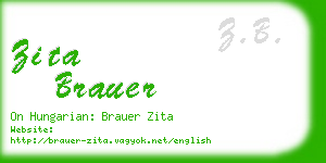 zita brauer business card